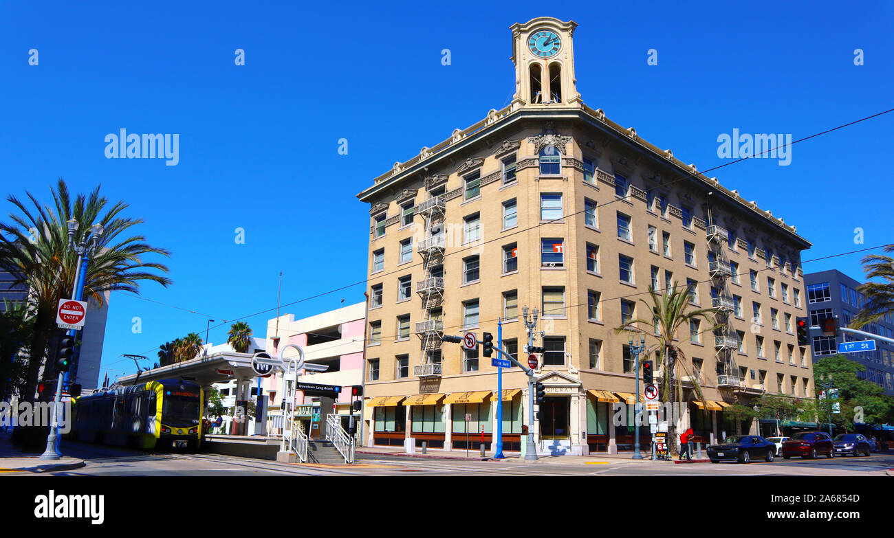 LONG BEACH Los Angeles, California - View Of Downtown Long Beach Blue ...