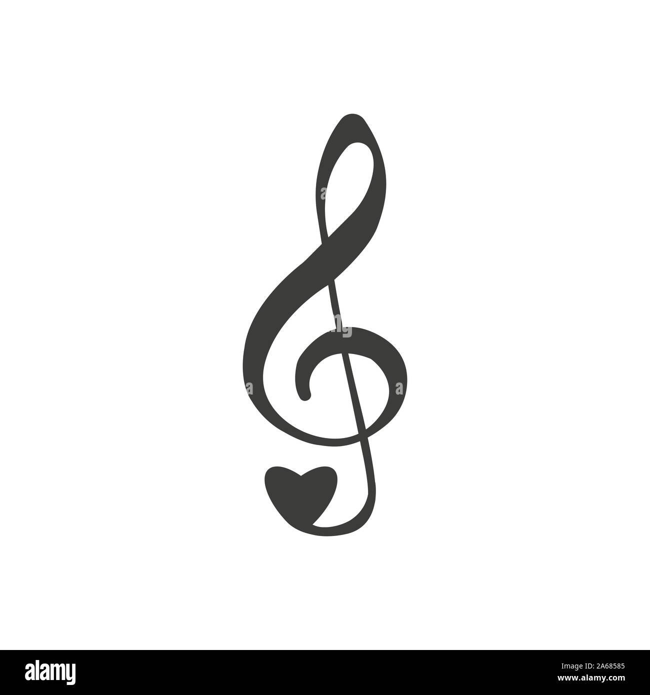 Vector Treble Clef music note icon eps10 Stock Vector Image & Art - Alamy