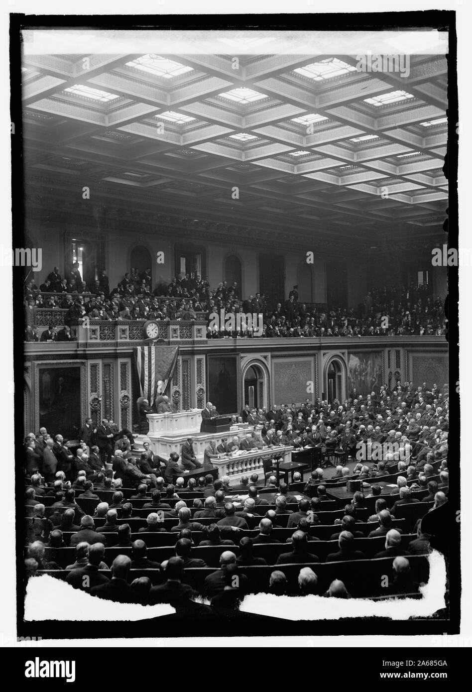 Wilson addressing Congress, Feb. 26/16 Stock Photo