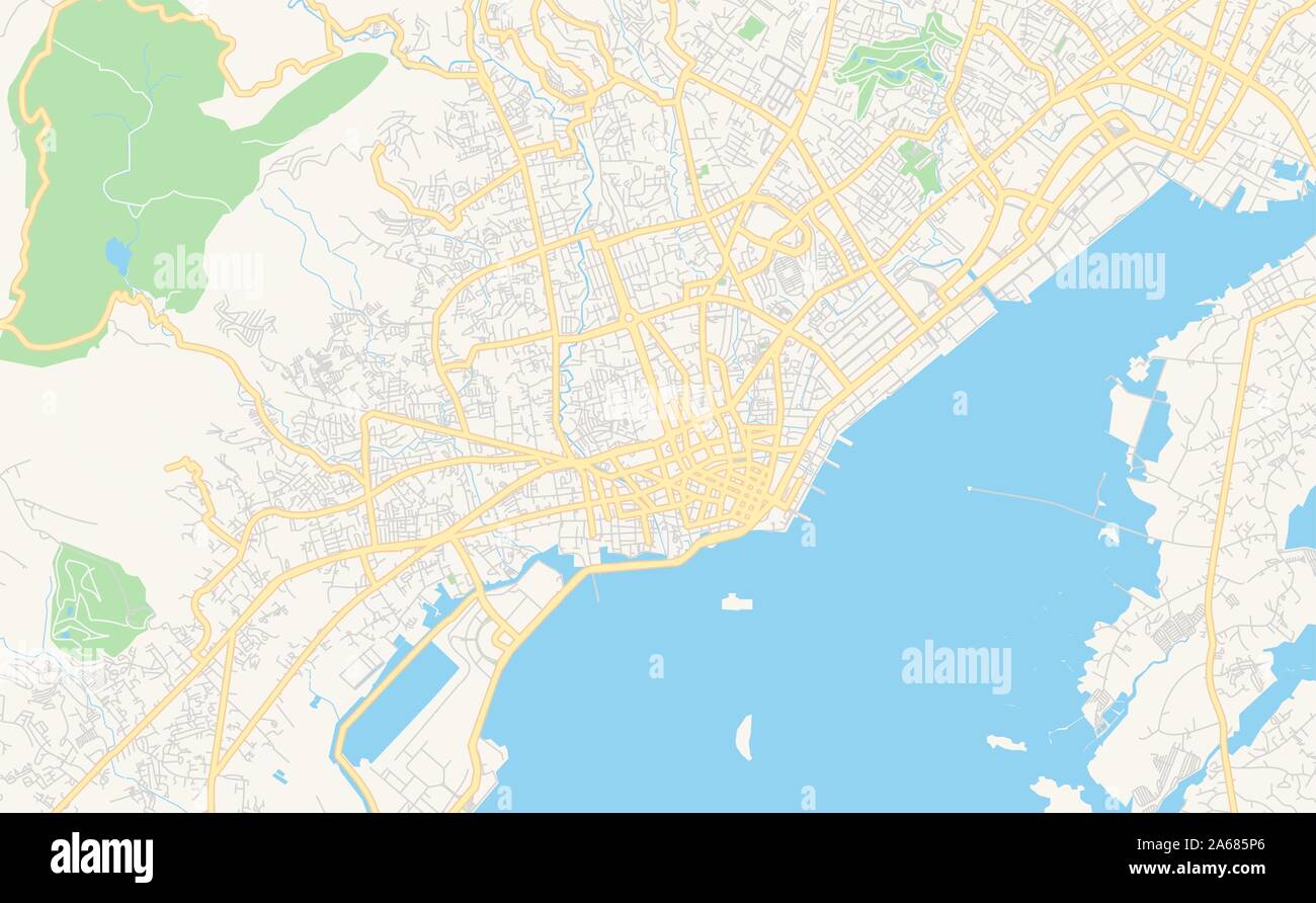 Cebu City Map Stock Vector Images Alamy
