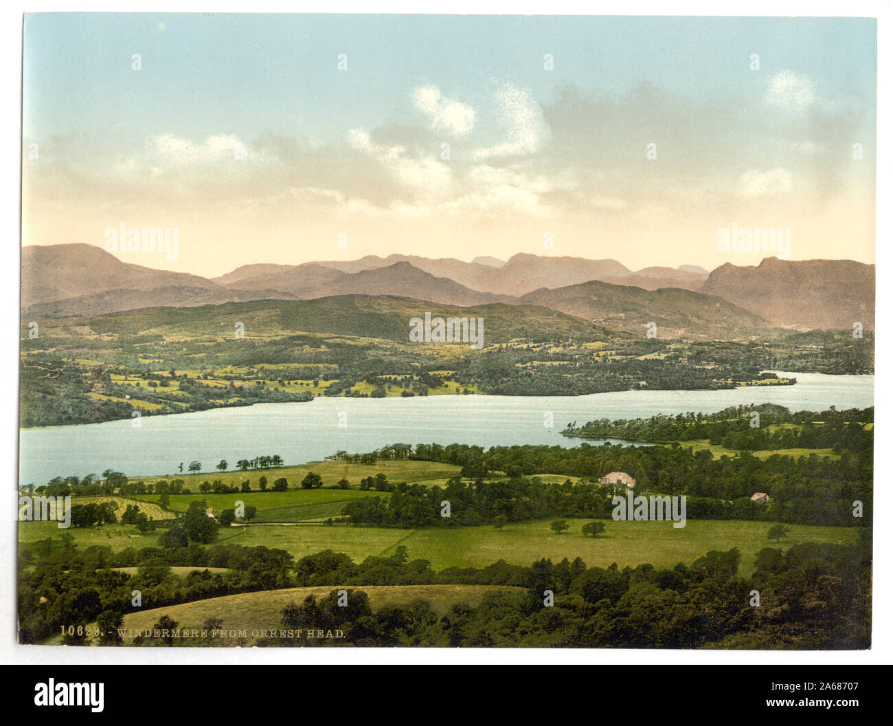 Windermere, from Orrest Head, Lake District, England; Print no. 10629 Stock Photo Alamy