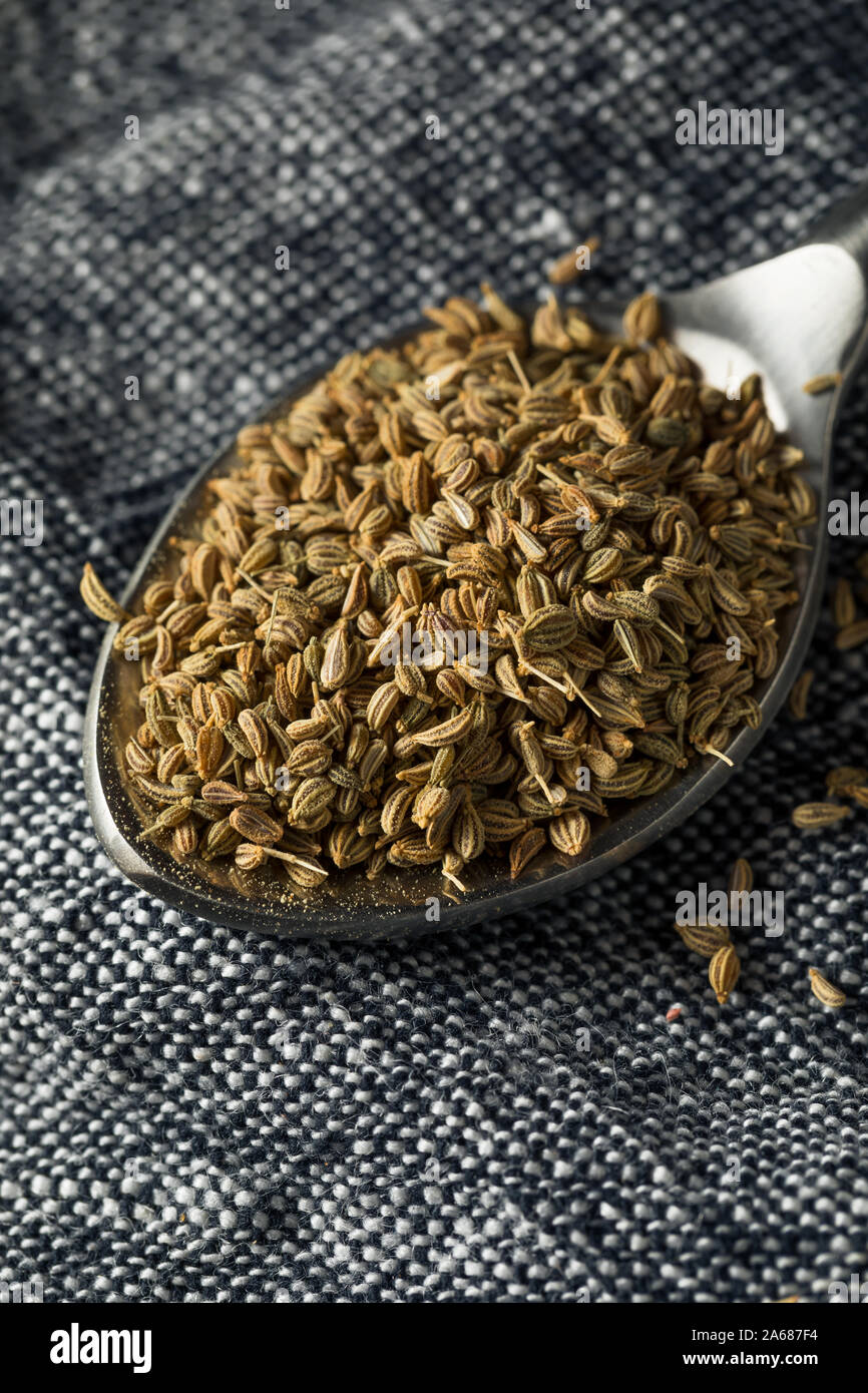 Raw Brown Organic Ajwain Seed in a Bowl Stock Photo Alamy