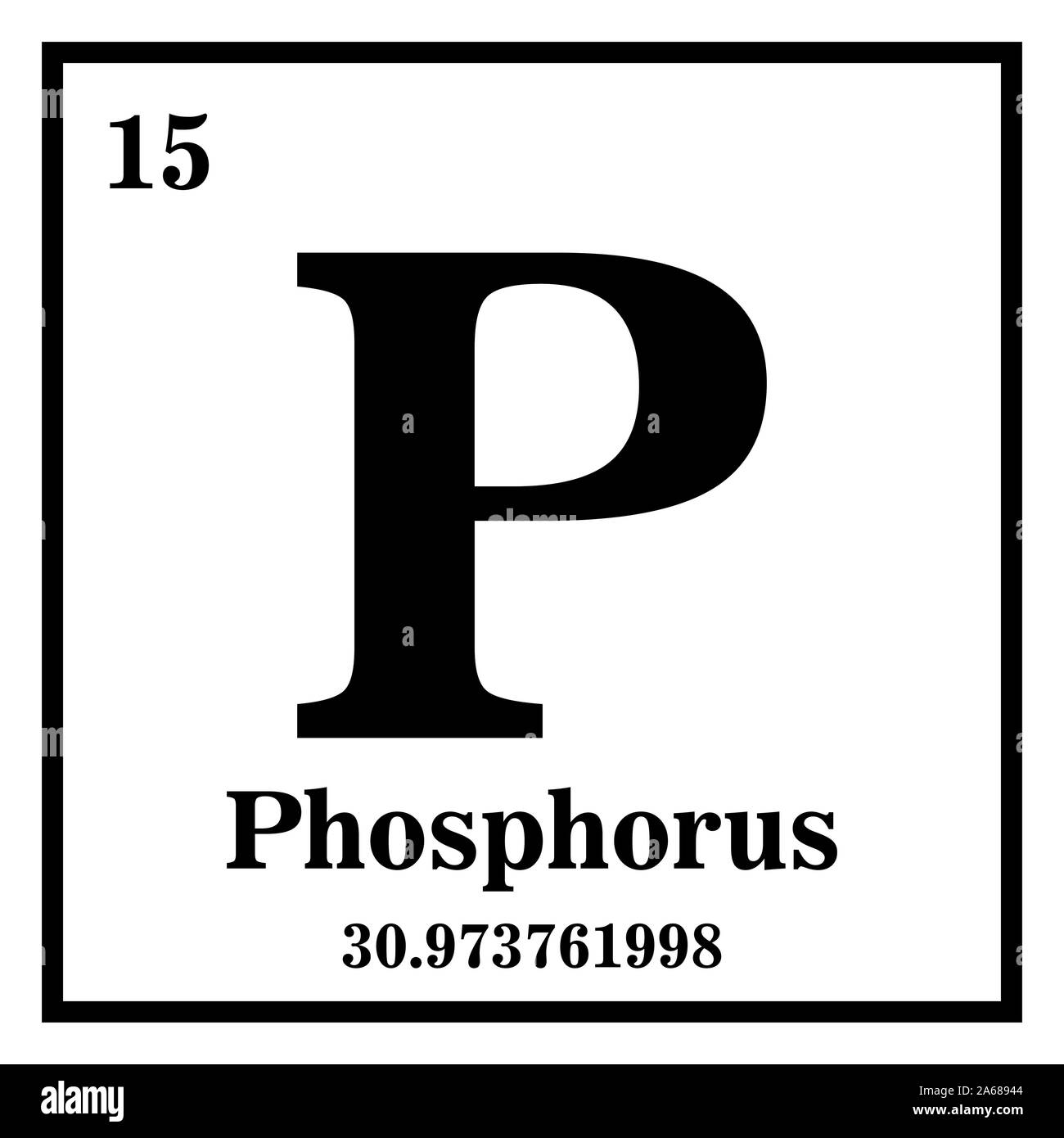 Phosphorus Periodic Table of the Elements Vector illustration eps 10. Stock Vector