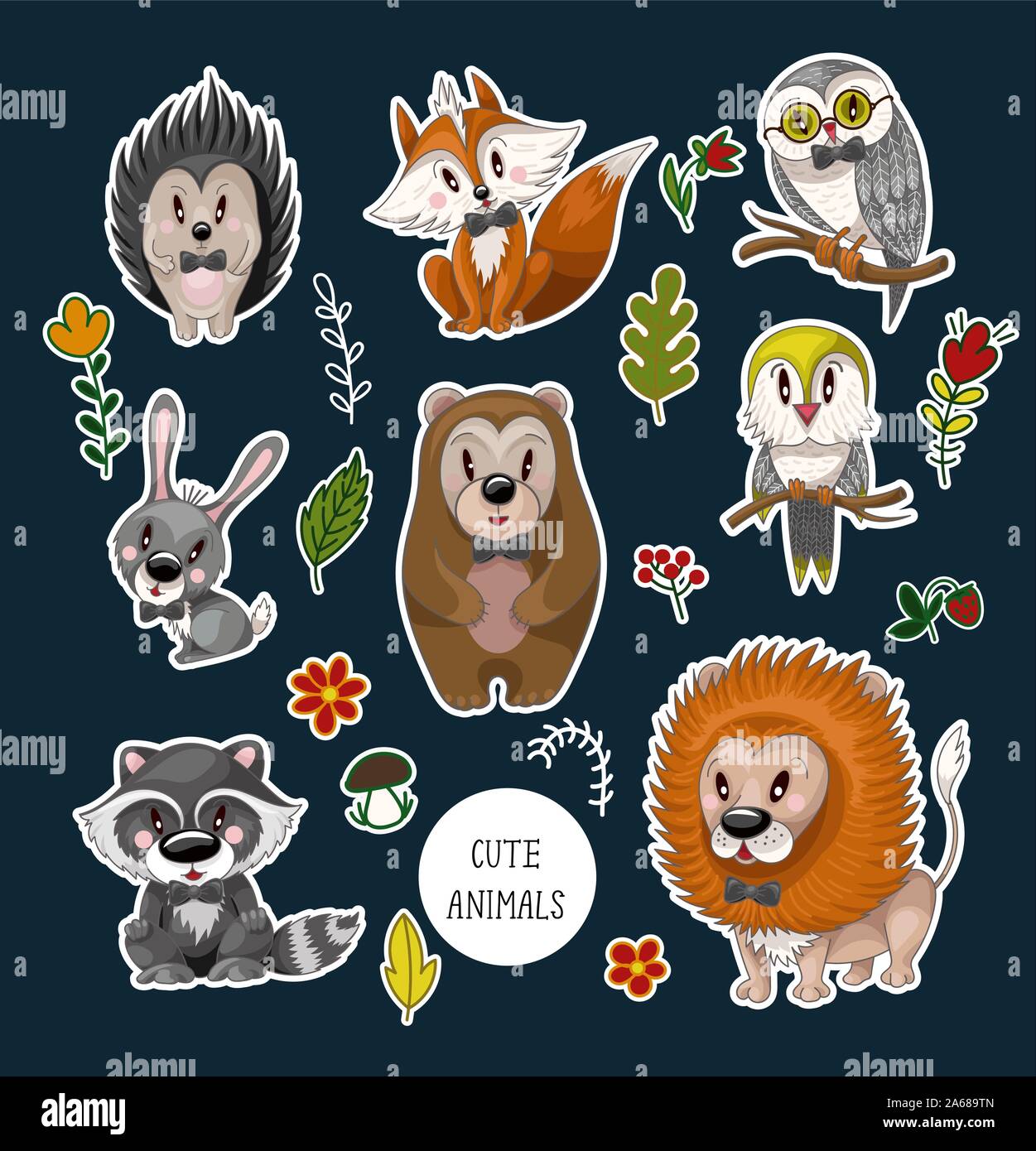 Set Cute Baby Animals And Flowers For Kids Bear Raccoon Rabbit Fox And Other Stock Vector Image Art Alamy Set Cute Baby Animals And Flowers For Kids Bear Raccoon Rabbit Fox And Other Stock Vector Image Art Alamy