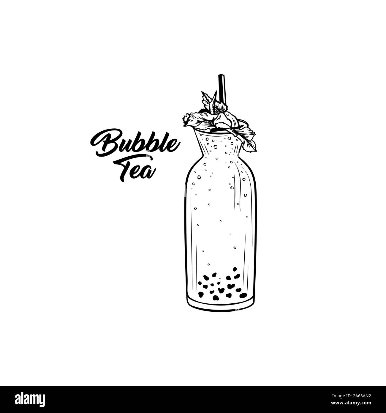 Boba drink Black and White Stock Photos & Images Alamy