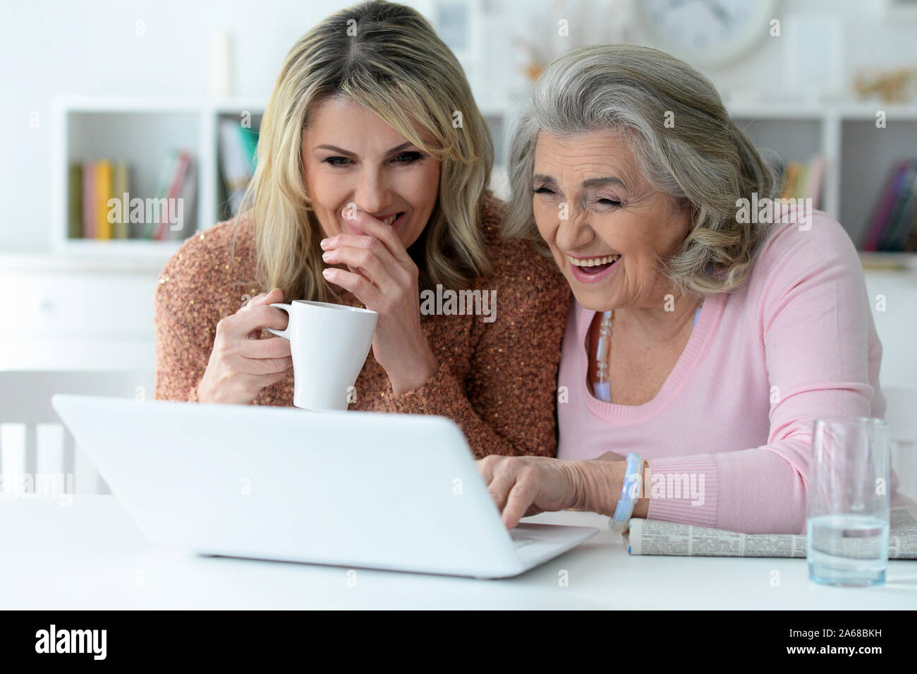 Close up two positive senior hi-res stock photography and images - Alamy
