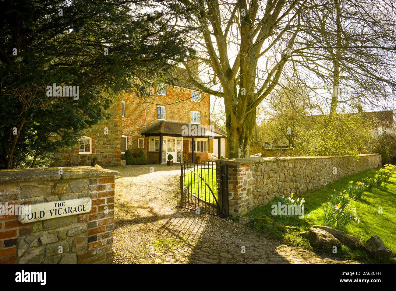 The Old Vicarage in Avebury village in Wiltshire England UK Stock Photo