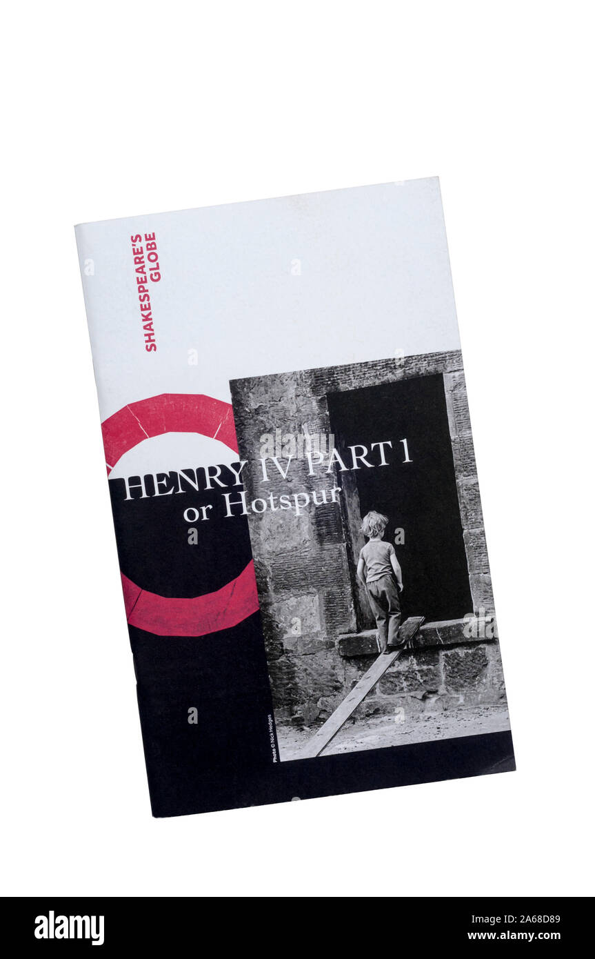Theatre programme for 2019 production of Henry IV Part I by William Shakespeare at  Shakespeare's Globe Theatre. Stock Photo