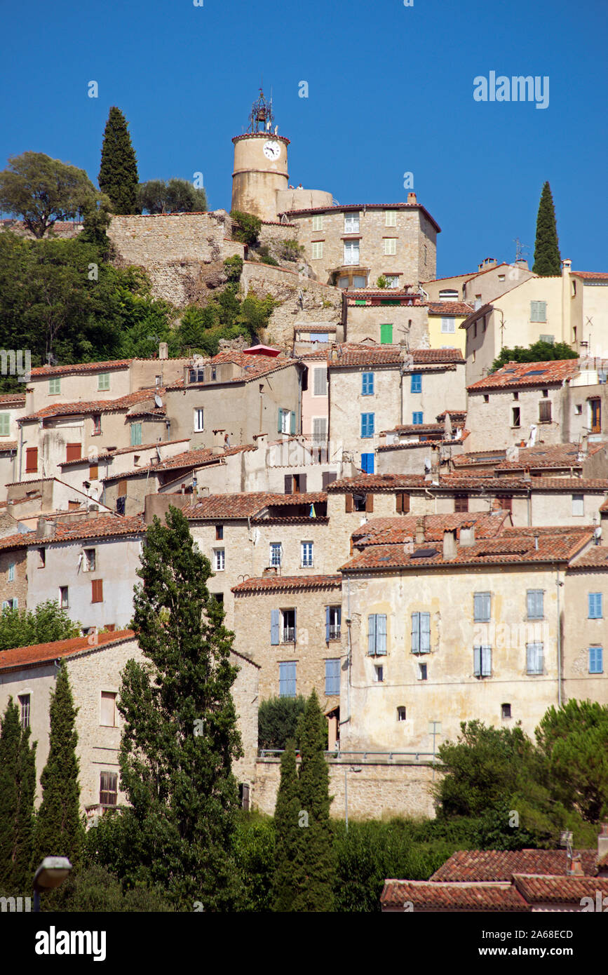Hilltop town Fayence Var Provence France Stock Photo