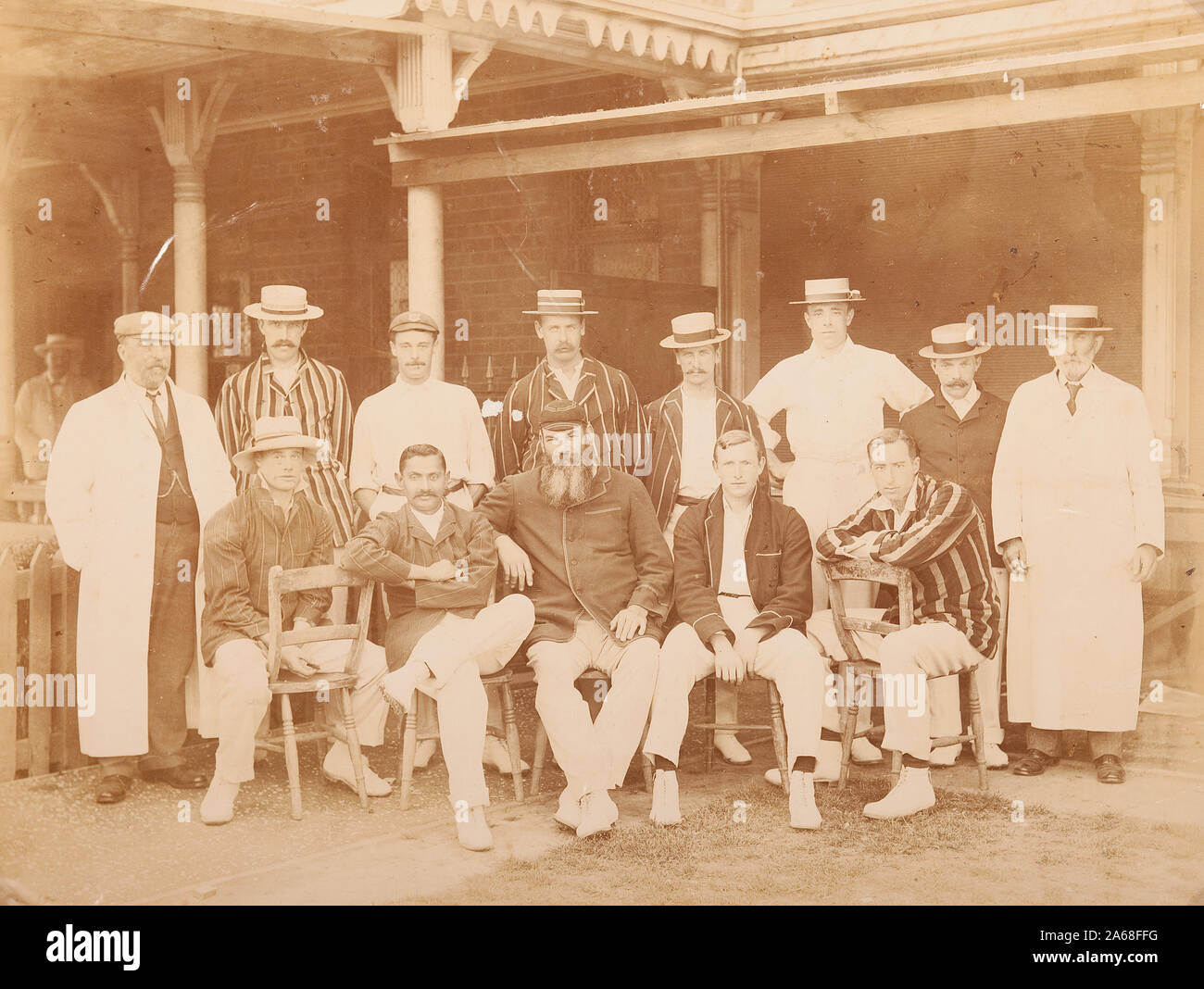 Gentlemen X1 for the fixtures vs players at lord's cricket ground,London 1899 Stock Photo