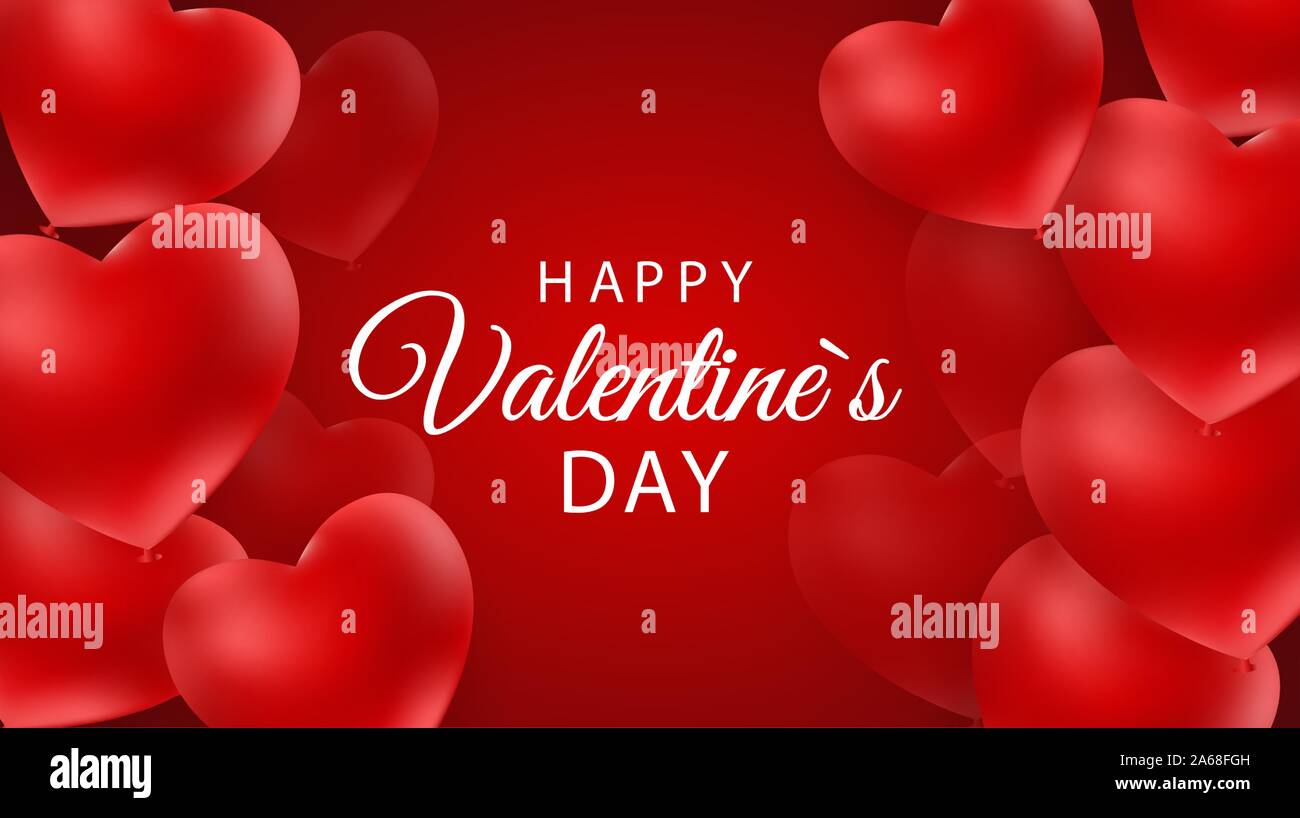 Happy Valentines Day Card with Heart. Vector Illustration Stock Vector ...