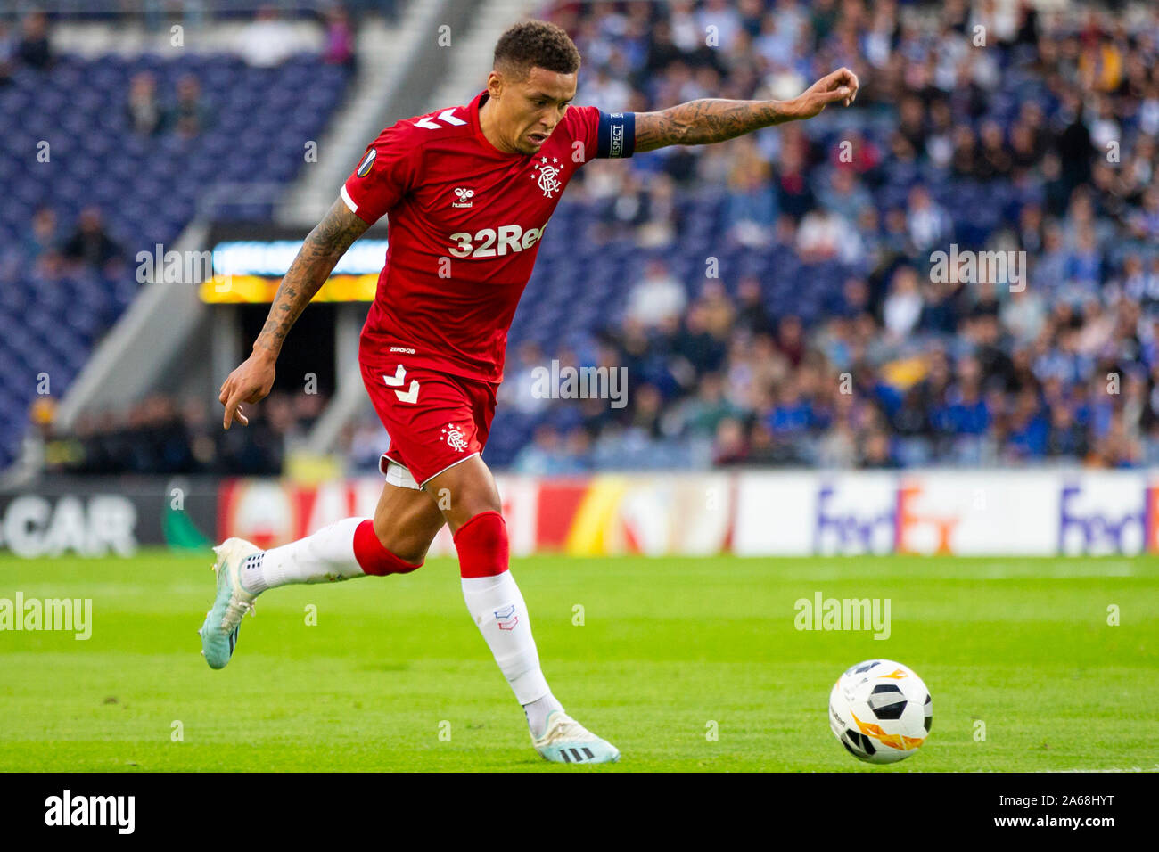 Ranger's player, James Tavernier in action during the UEFA Europa