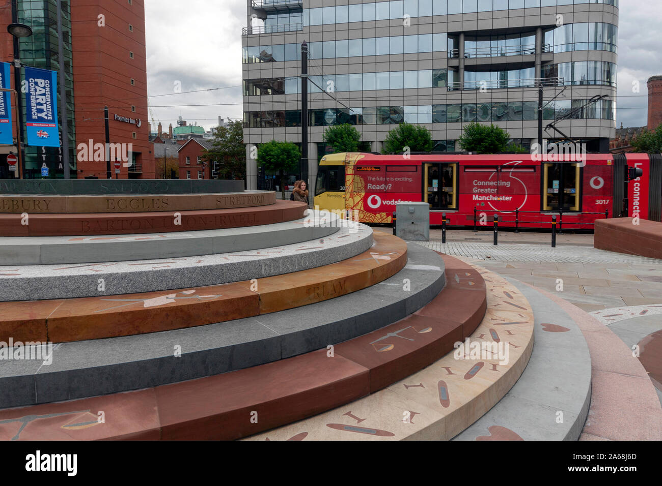 Toposcope on the Peterloo Monument Stock Photo