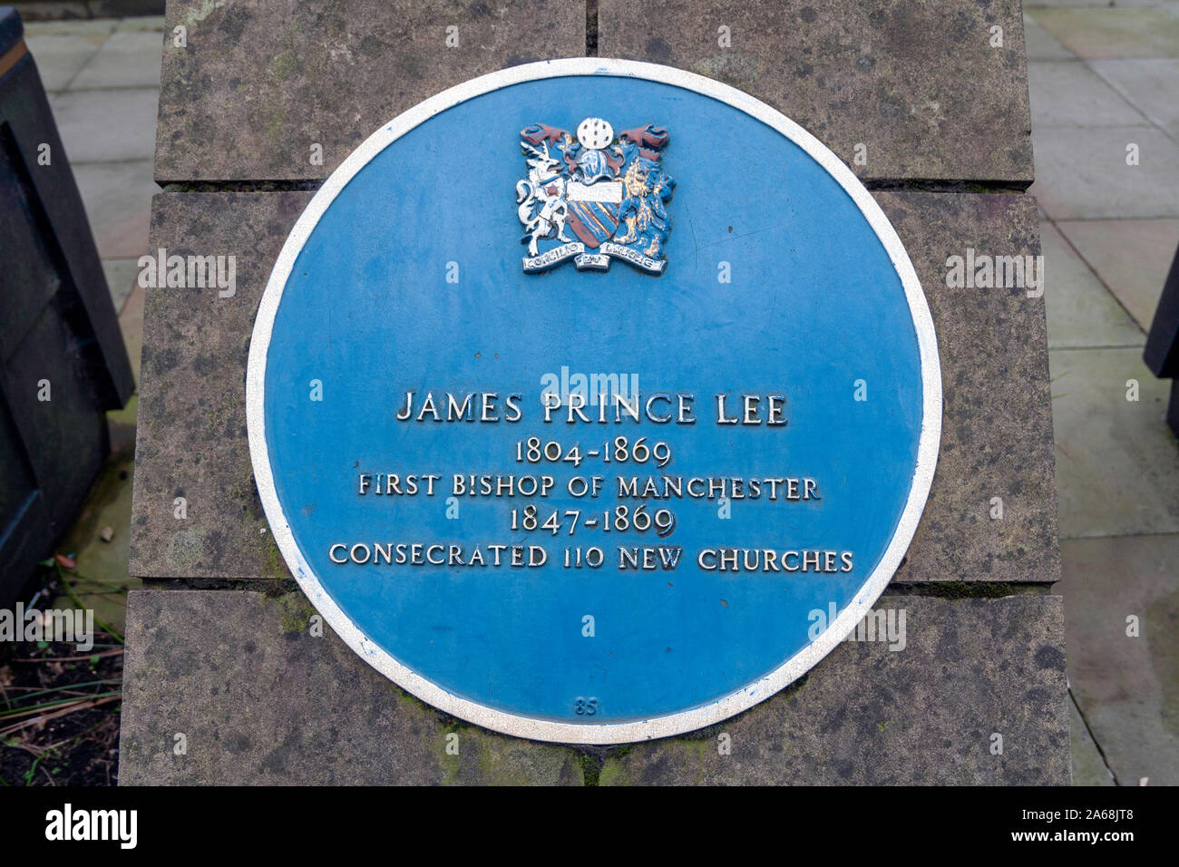 James Prince Lee, Blue Plaque, Manchester Stock Photo