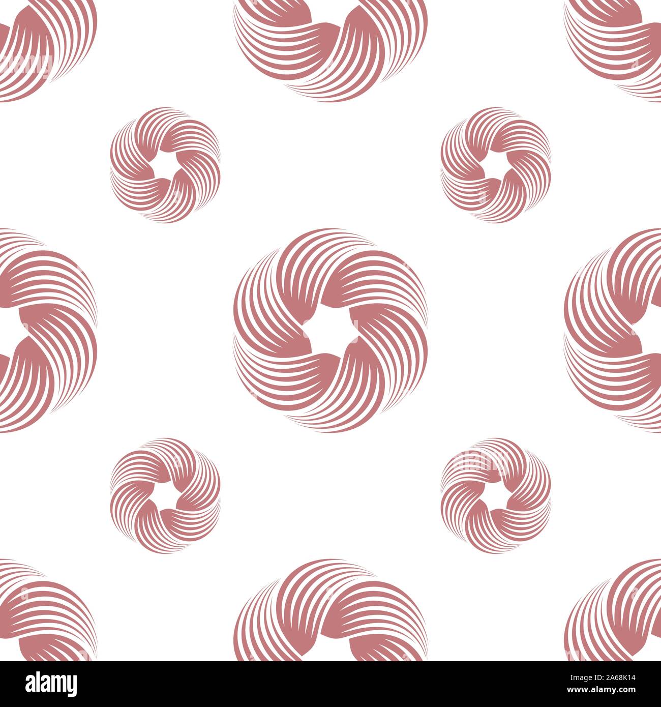 Abstract swirl or twisted geometric seamless pattern. Geometric simple print. Vector repeating texture. Background vector Stock Vector