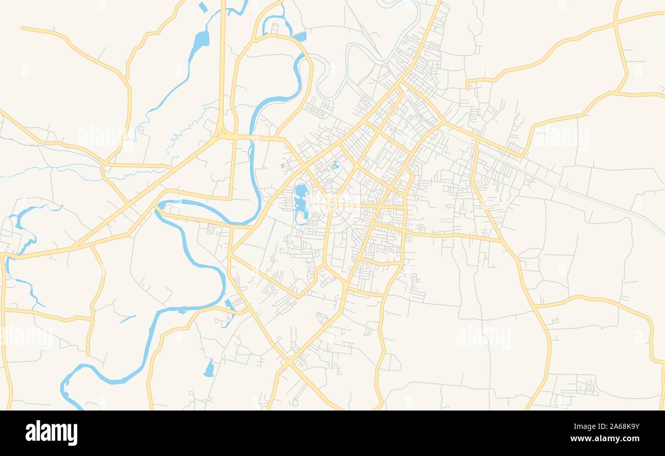 Murree Mall Road Map Printable Street Map Of Yala, Province Yala, Thailand. Map Template For  Business Use Stock Vector Image & Art - Alamy