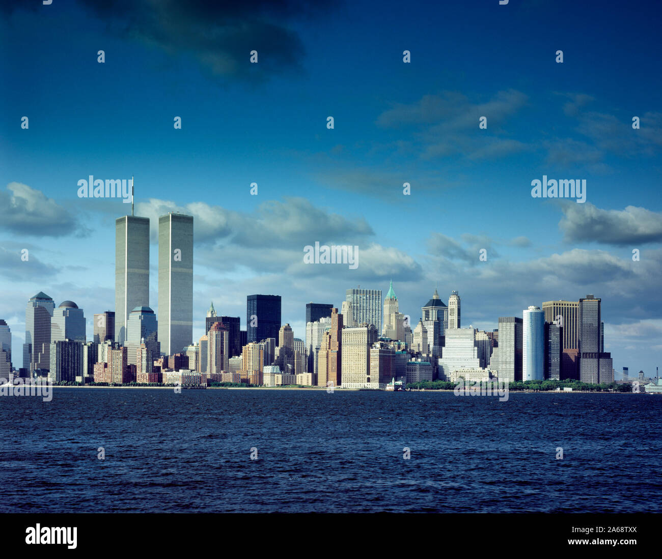 World Trade Center Towers and New York skyline, pre-9/11, New York, New ...