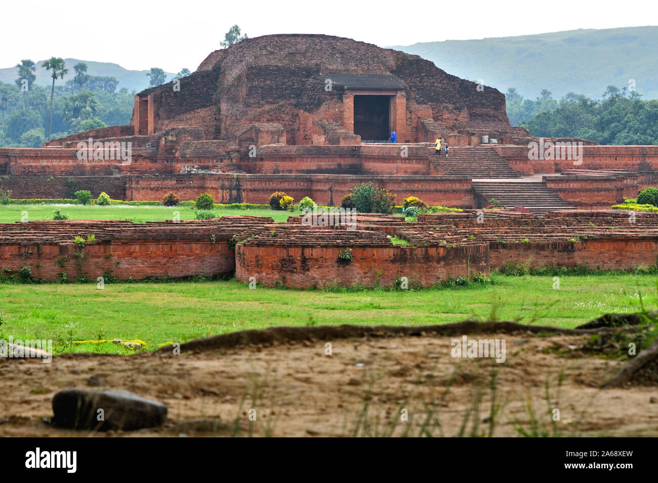 The historical monument of Vikramshila University, Vikramshila, Kahalgaon,  Bihar,India. August 2019 Stock Photo