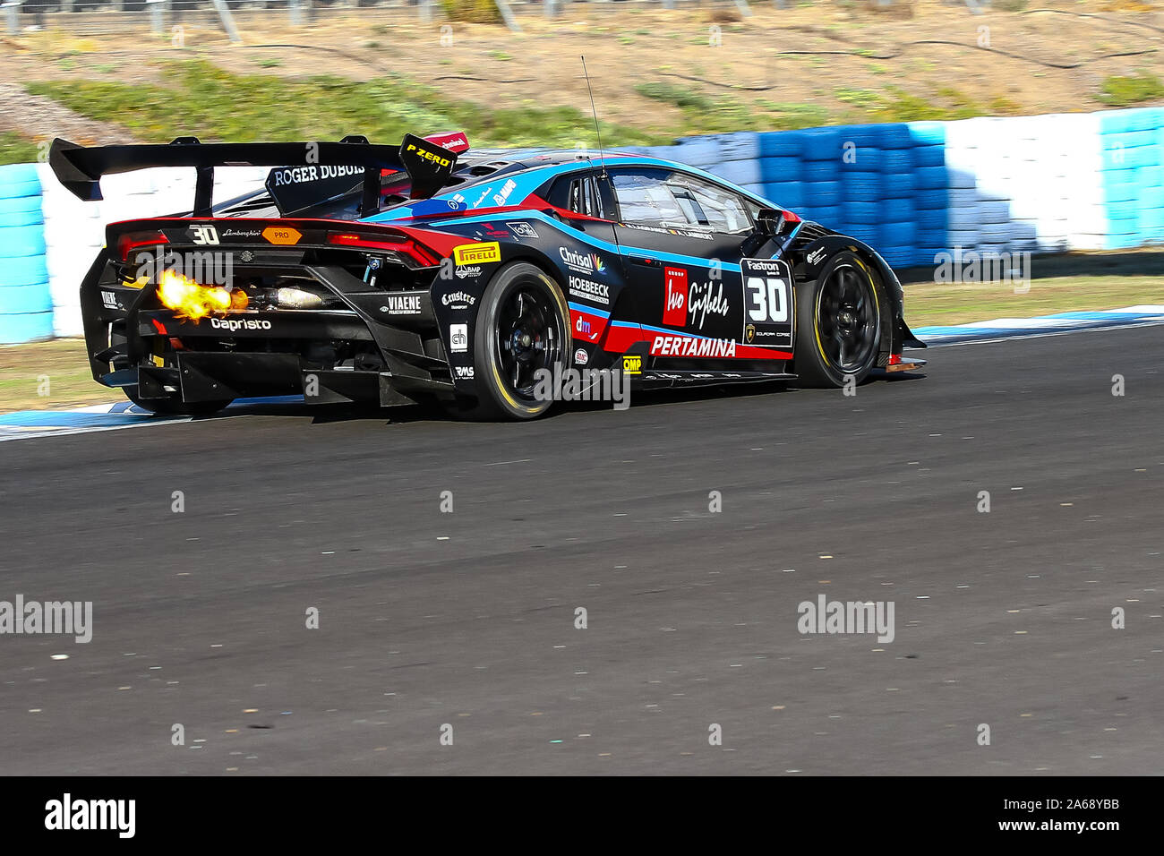 Jerez, Spain. 24th Oct 2019. Free practice and Qualify USA ASIA EU Super Trofeo World Final Lamborghini Jerez 2019, some of the protagonists of the classification Credit: Javier Galvez/Alamy Live News Stock Photo