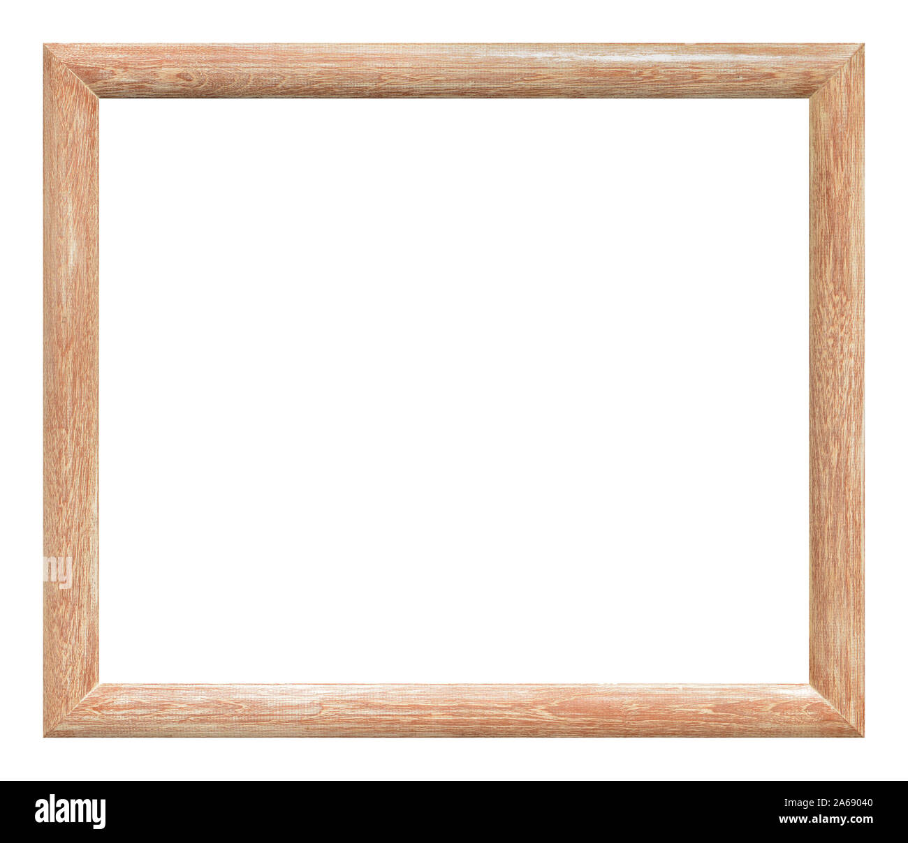Natural wooden picture frame isolated on white background Stock Photo ...