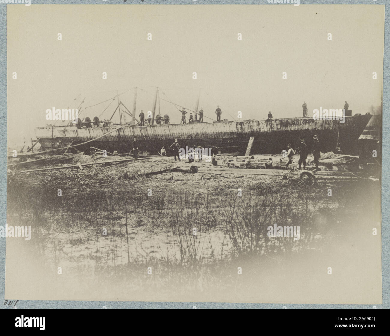 Wreck of U.S. gunboat Indianola Mississippi River Fleet Stock Photo