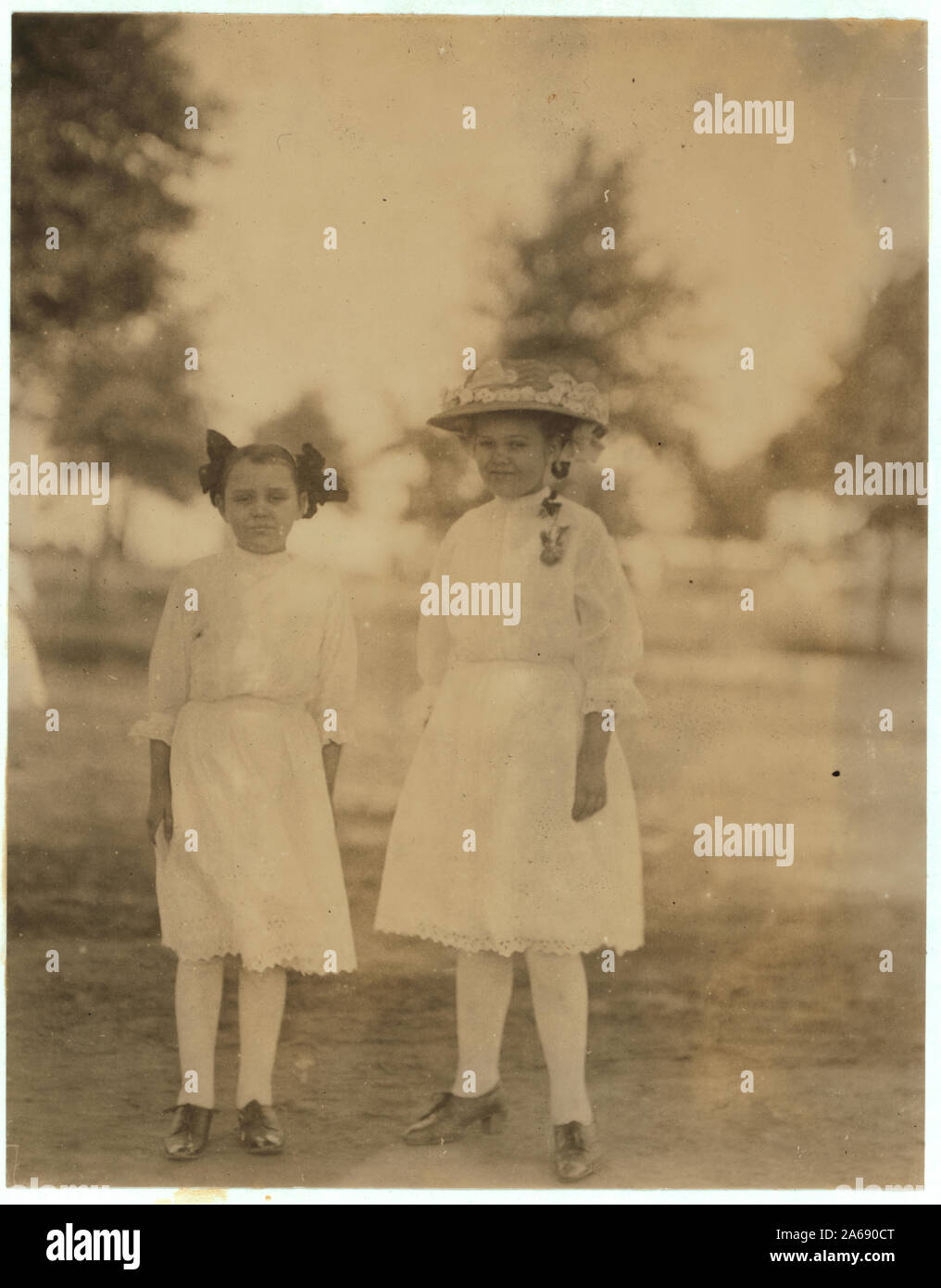 Wren[] Sinper said she is 12 years old, been spinning one year. Manchester Mill, Rock Hill, S.C. Said Nannie works in the winding room. Abstract: Photographs from the records of the National Child Labor Committee (U.S.) Stock Photo