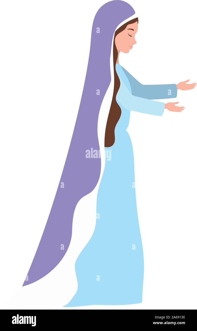 cute mary virgin manger characters Stock Vector Image & Art - Alamy