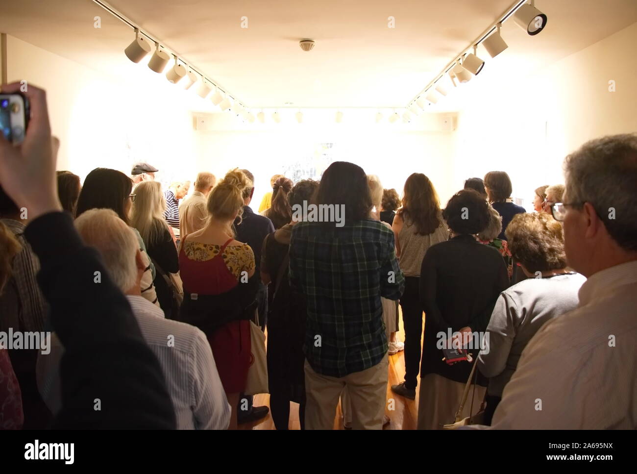 Middletown, CT / USA - September 20, 2017: Crowd of students and professors attending an artist talk at the Mansfield Freeman Center for East Asian St Stock Photo