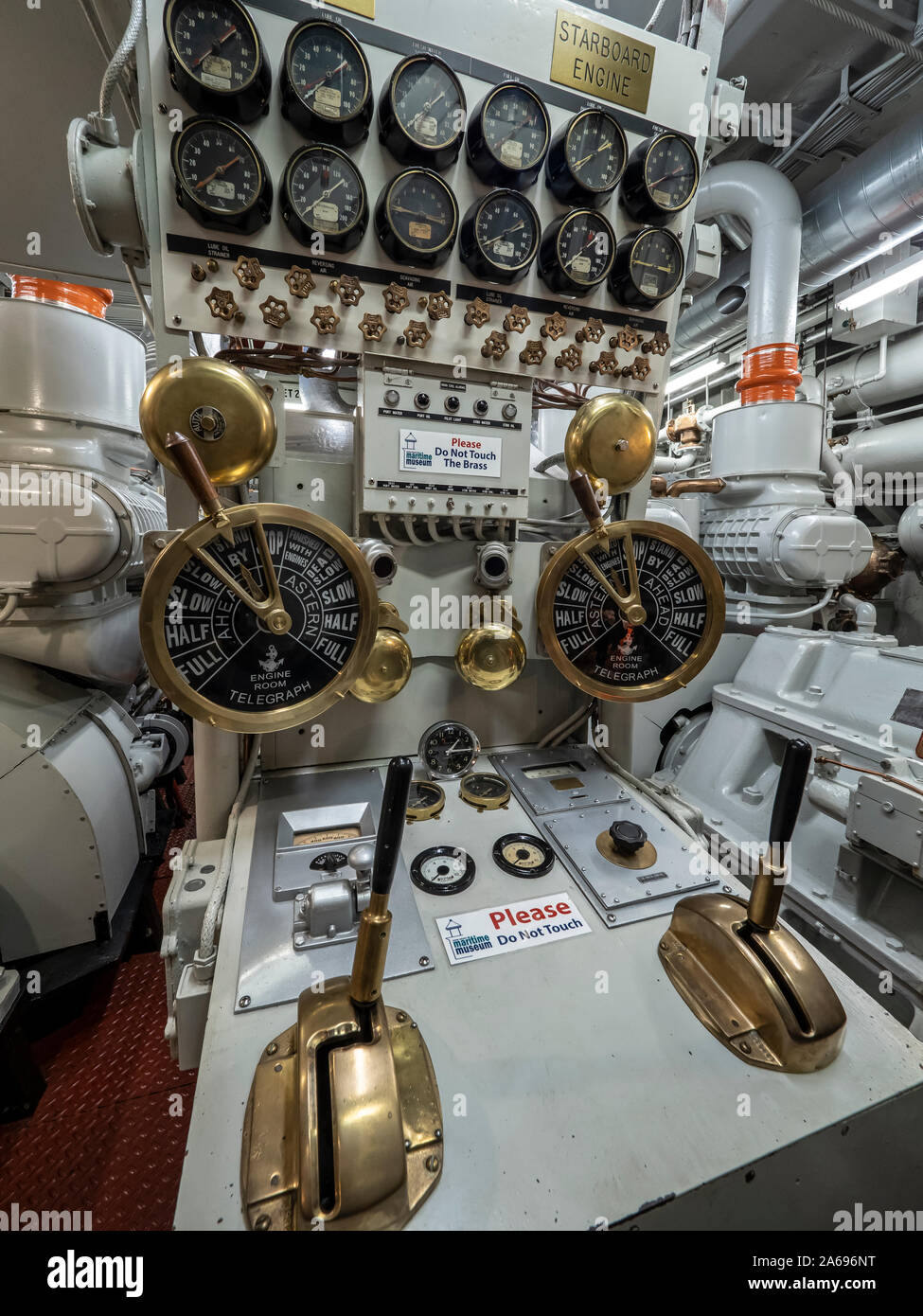 Engine room, John Purves tugboat, Door County Maritime Museum, Sturgeon