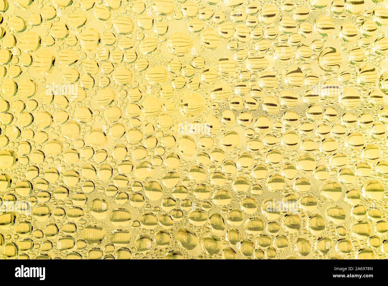 Glass of sparkling wine closeup with moisture condensation on the glass Stock Photo