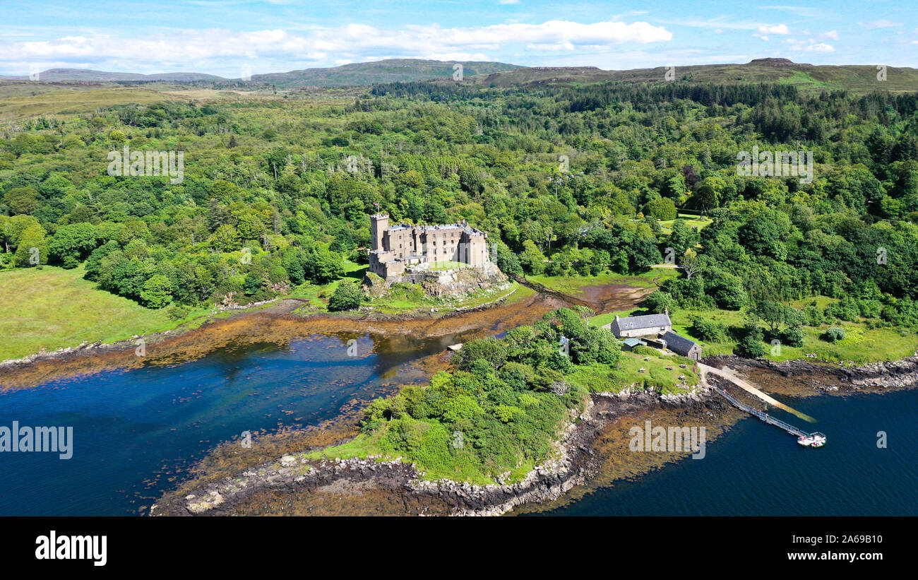 Dunvegan Castle, Drone Stock Photo