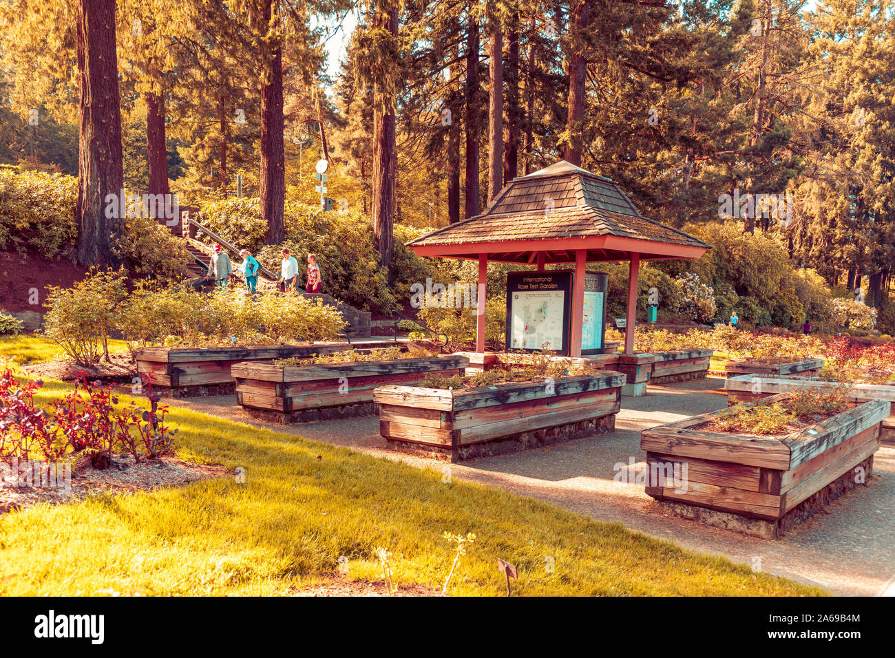 Portland, Oregon April 26, 2018 Scene of Portland Rose Garden