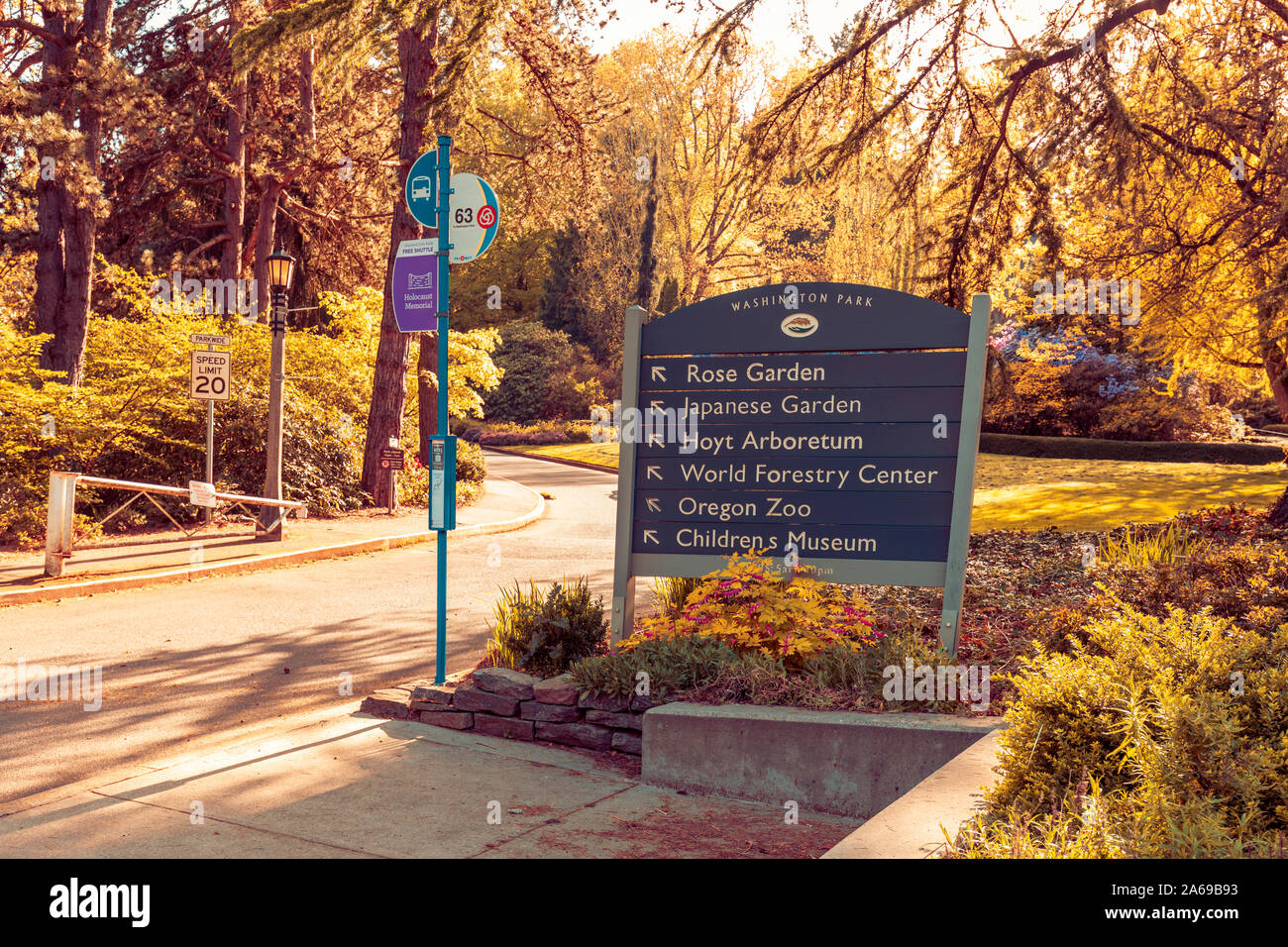 Portland, Oregon April 26, 2018 Scene of Portland Rose Garden