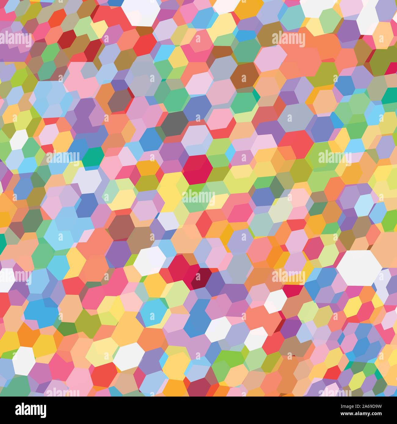 Abstract background with colorful hex polygons Stock Vector
