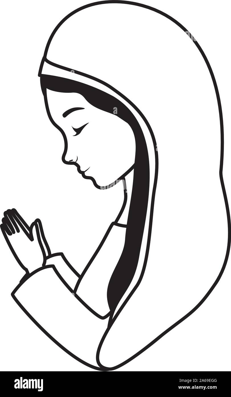 cute mary virgin manger characters Stock Vector Image & Art - Alamy