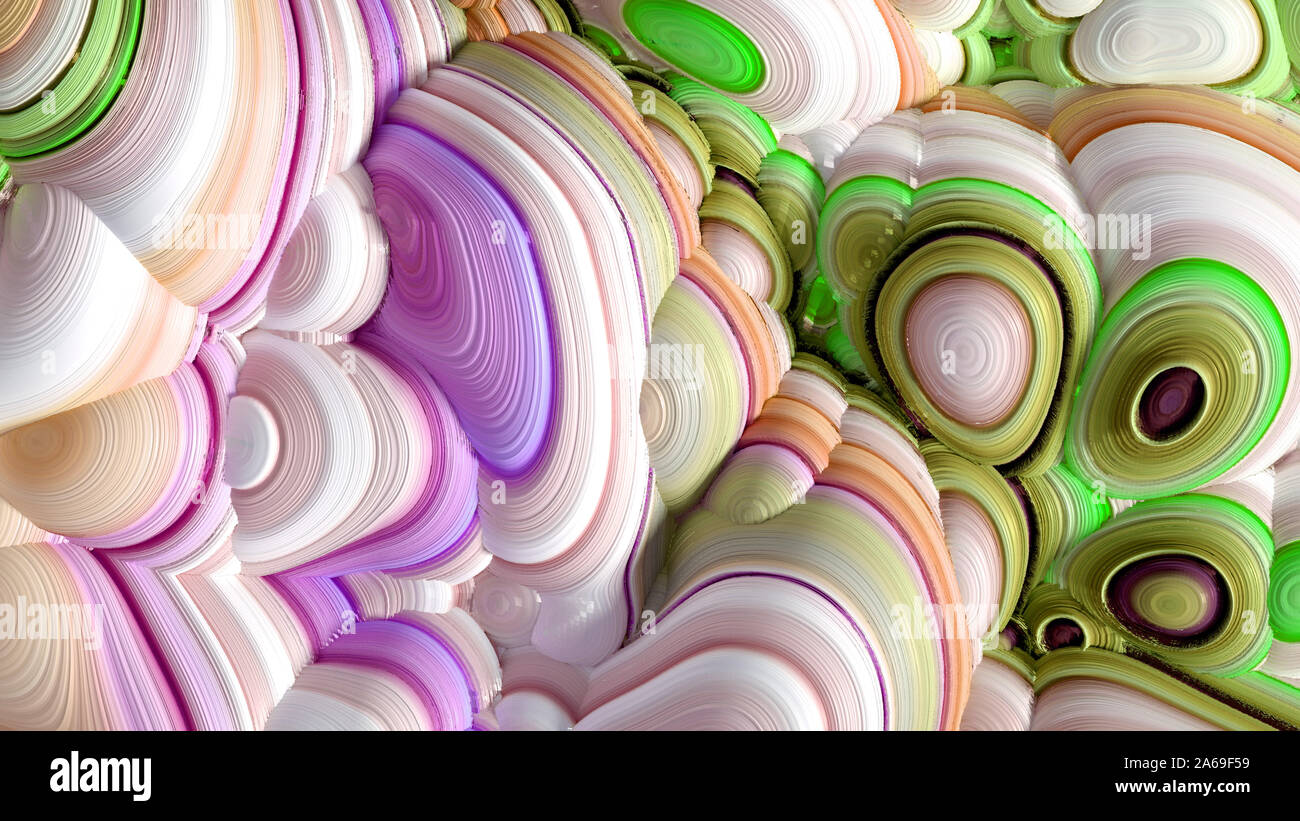 Soft, nice abstract background in bright colors. 3d illustration, 3d rendering. Stock Photo