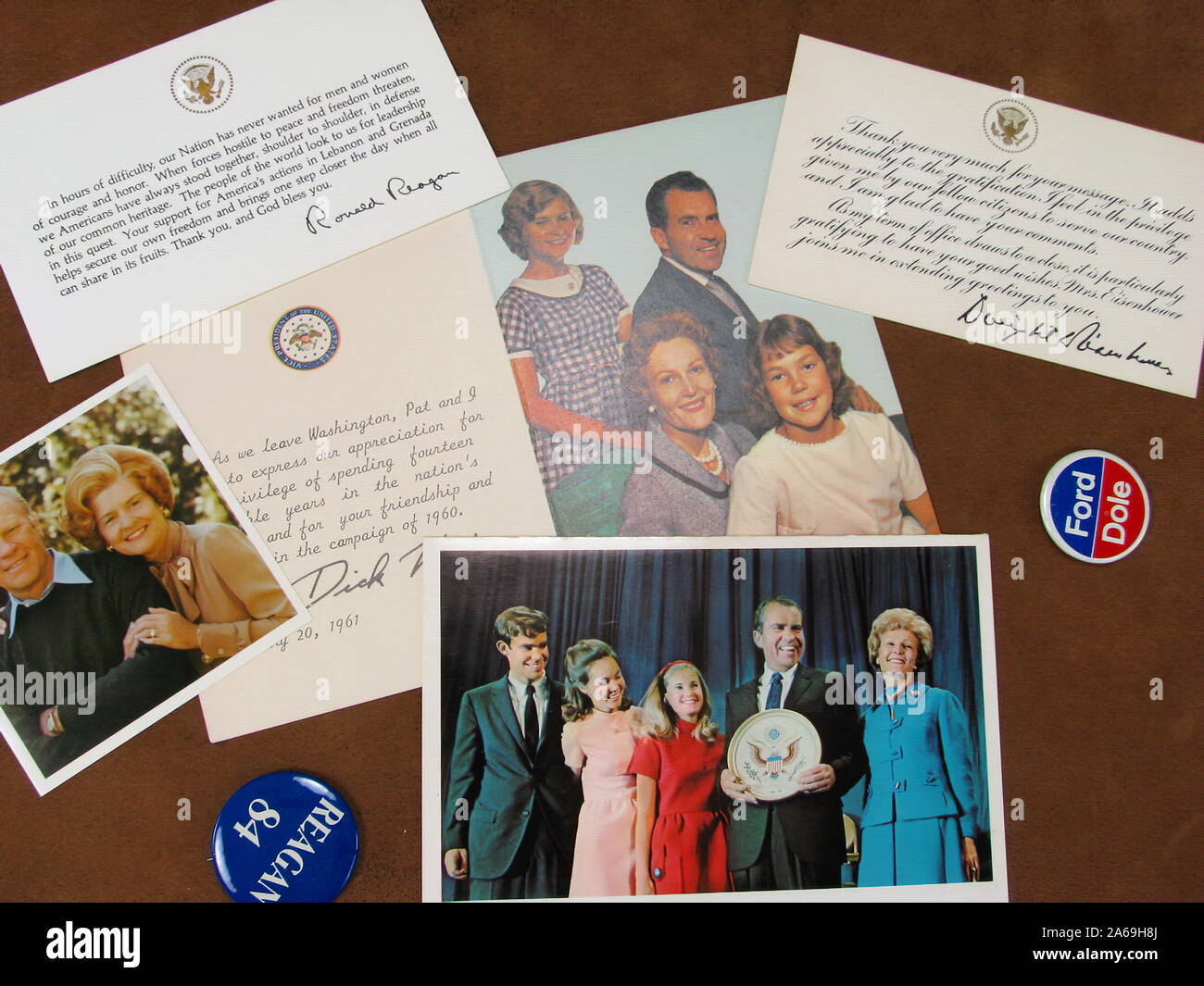 Vintage American Presidents and family photos and memorabilia