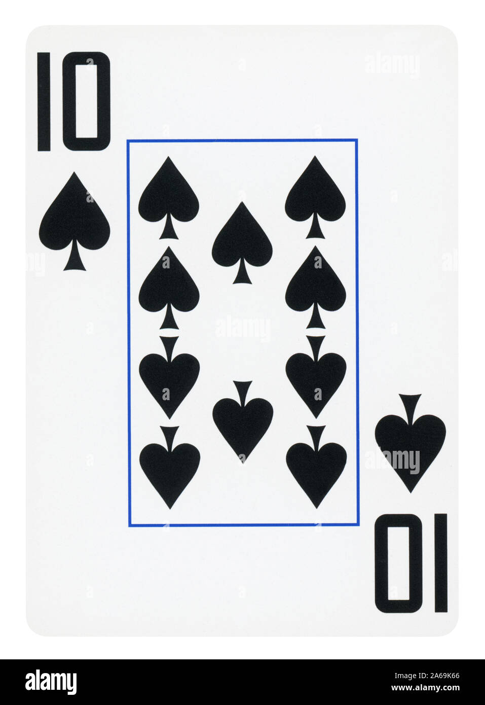 Ten of Spades playing card isolated on white Stock Photo Alamy