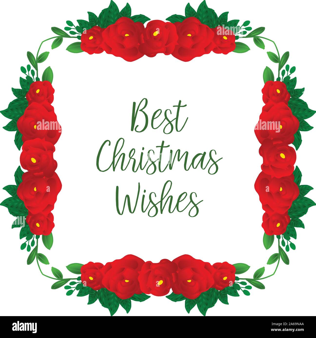 Wallpaper text of best christmas wishes, with motif of red wreath frame ...