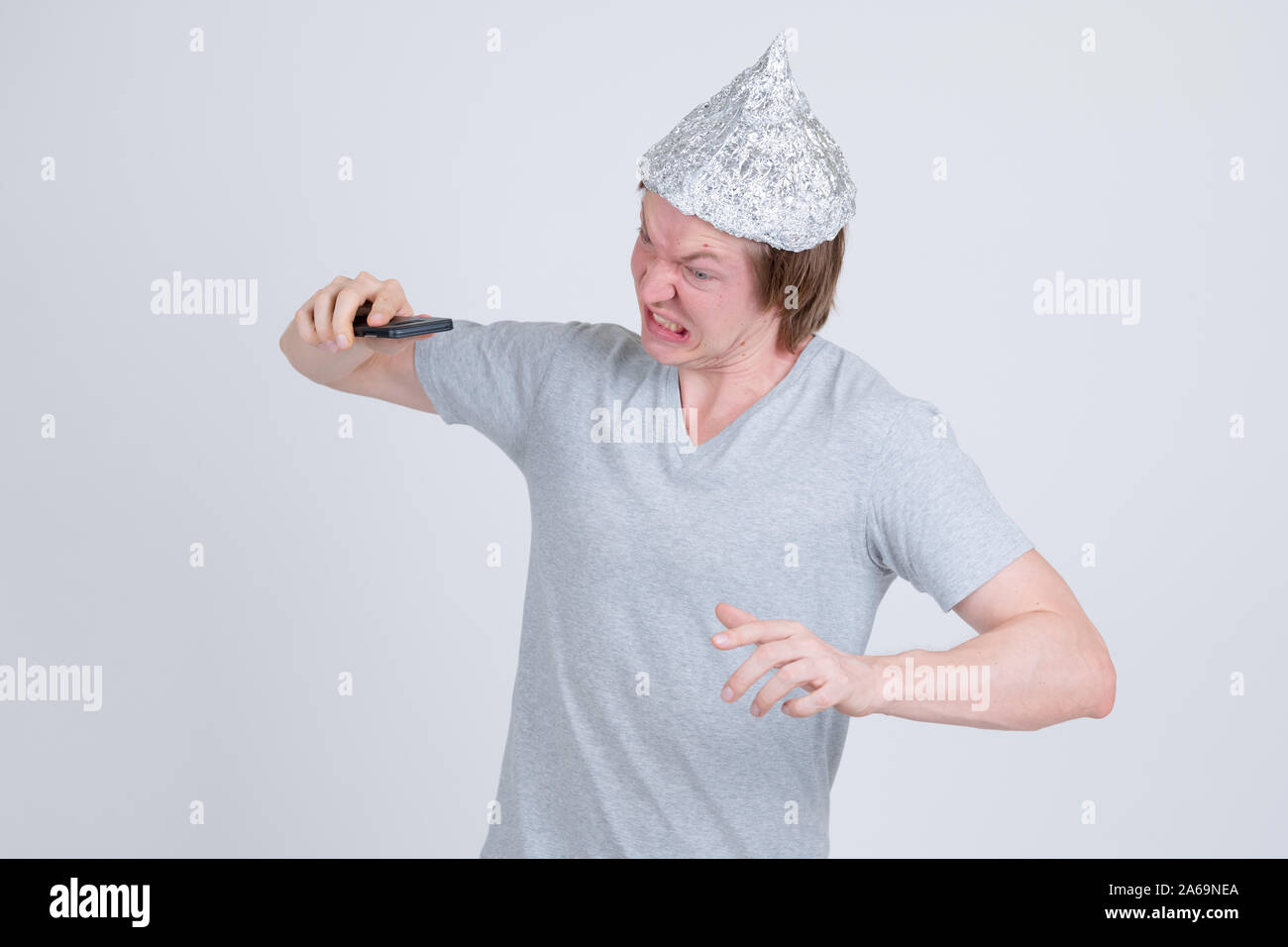 Man throwing phone hires stock photography and images Alamy