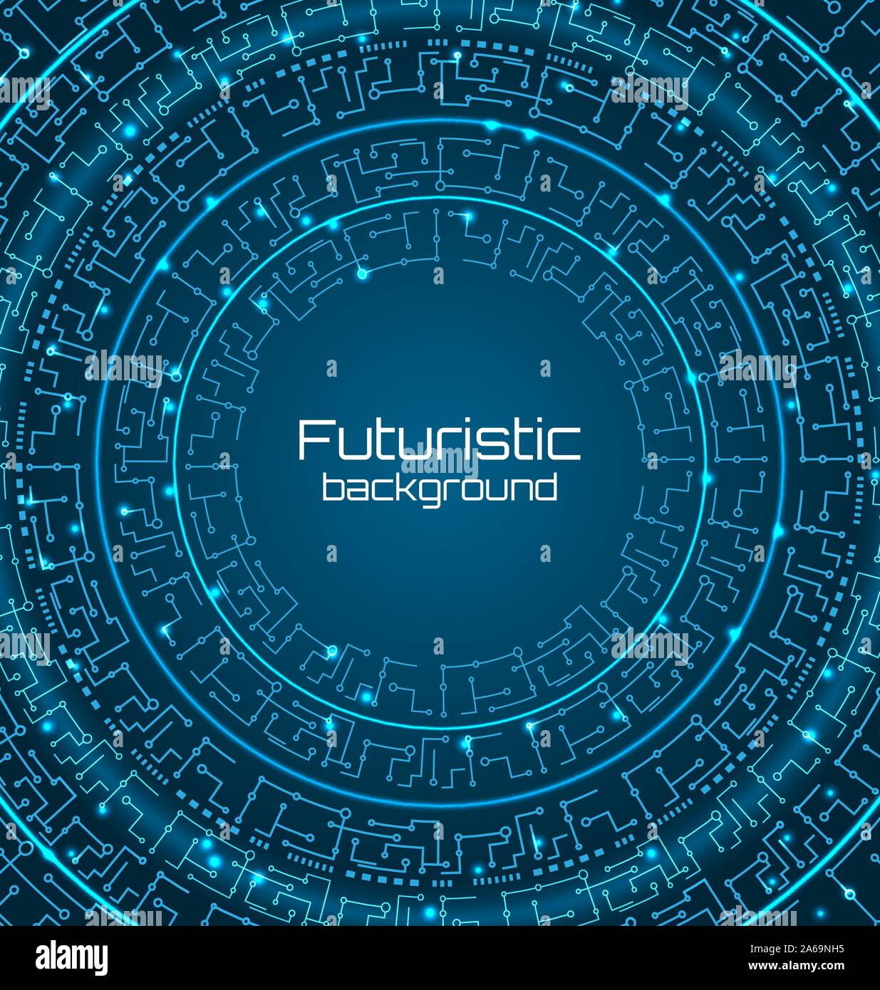 Futuristic Background, Digital Template, Techno Pattern - Illustration Vector Stock Vector
