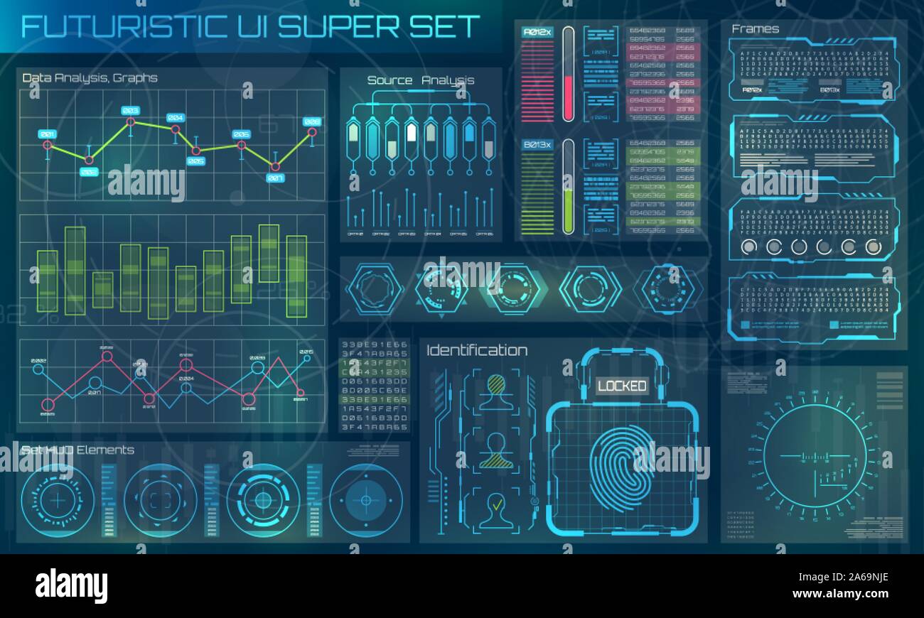 Futuristic User Interface. HUD Infographic Elements for Motion Design ...