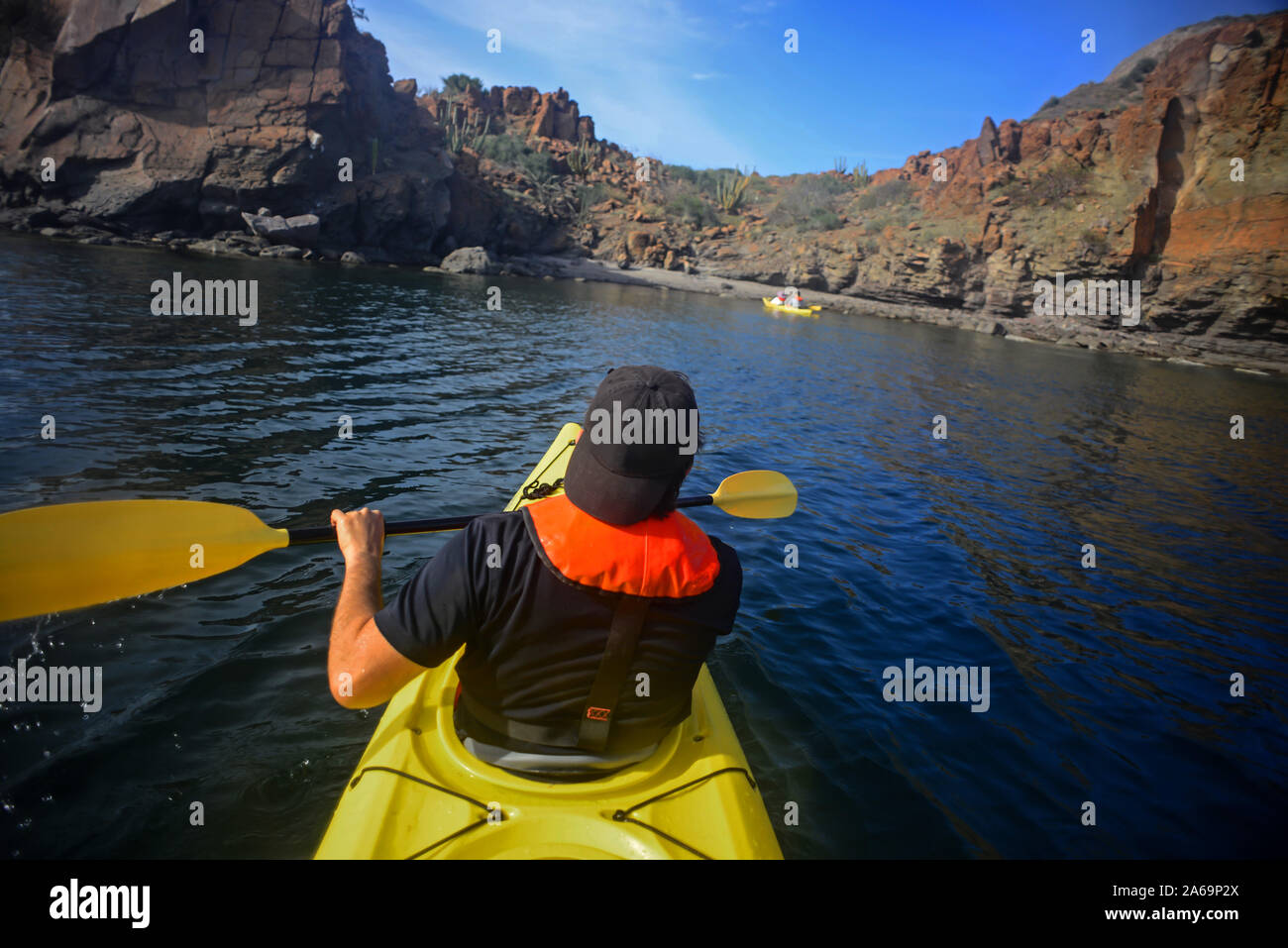 Kayaking in the Sea of Cortez, Baja California, Mexico Stock Photo Alamy