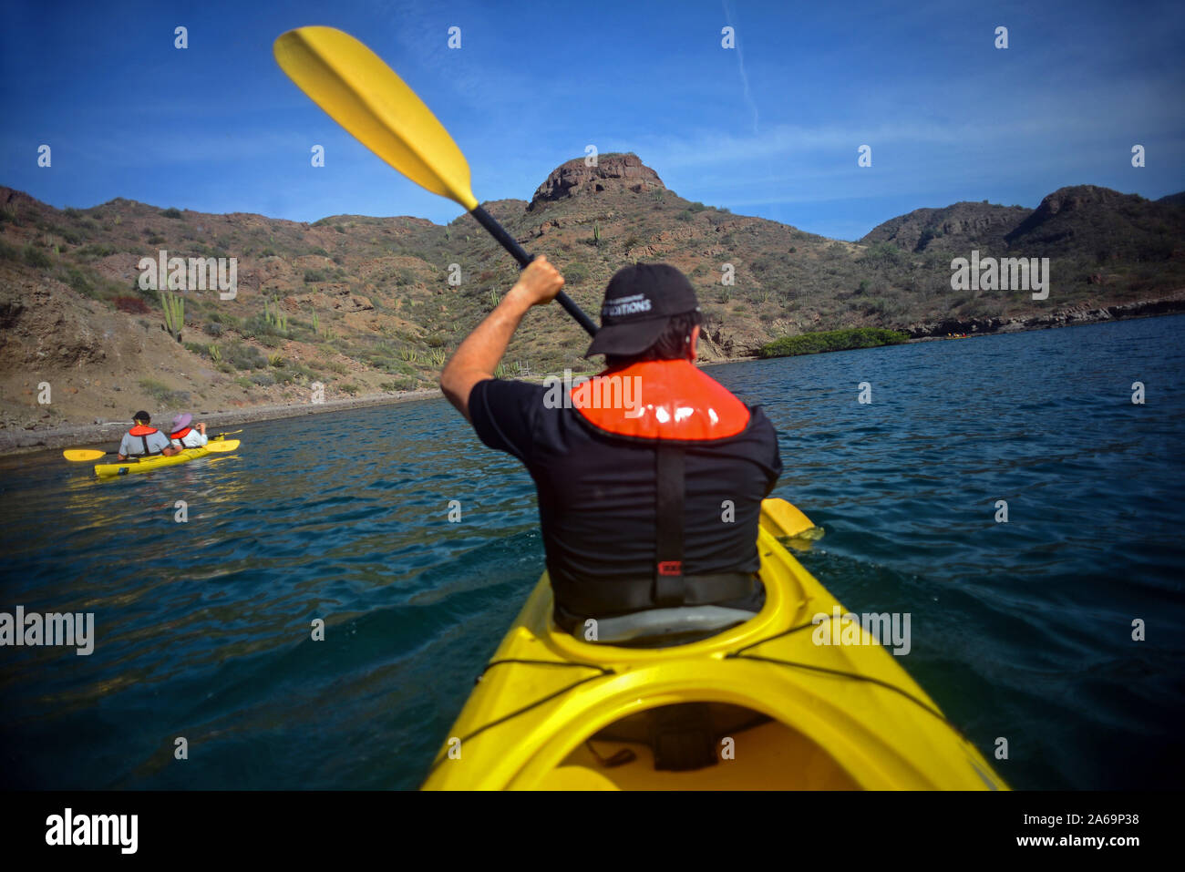 Kayaking in the Sea of Cortez, Baja California, Mexico Stock Photo Alamy