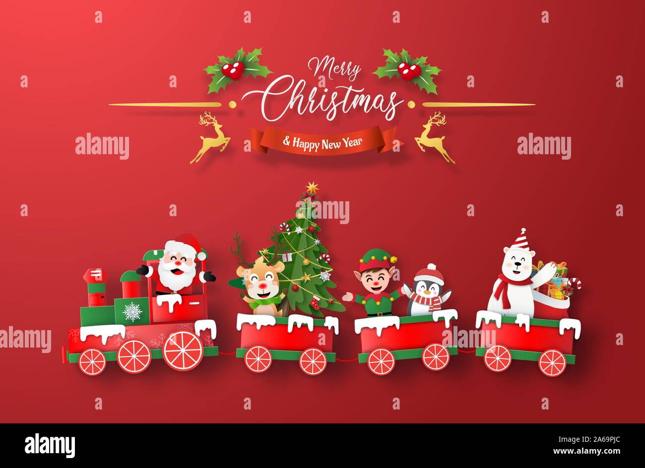 origami-paper-art-of-christmas-train-wit