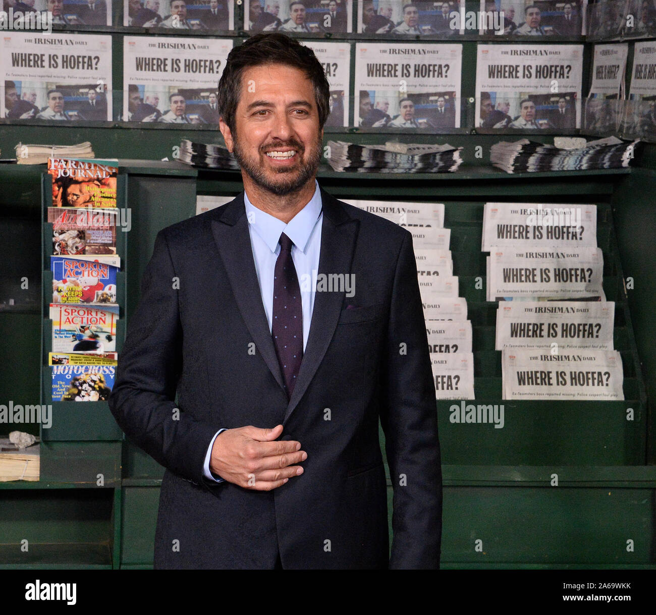 Los Angeles, United States. 24th Oct, 2019. Cast member Ray Romano attends the premiere of the historical crime thriller "The Irishman" at the TCL Chinese Theatre in the Hollywood section of Los Angeles on Thursday, October 24, 2019. Credit: UPI/Alamy Live News Stock Photo