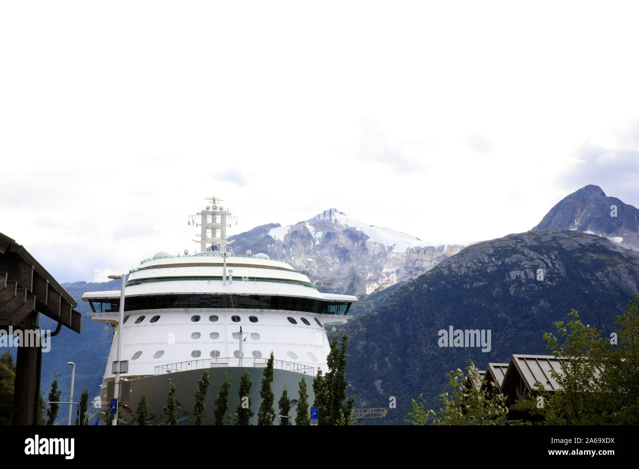 Cruise ship in Skagway port, Skagway, Alaska, USA Stock Photo Alamy