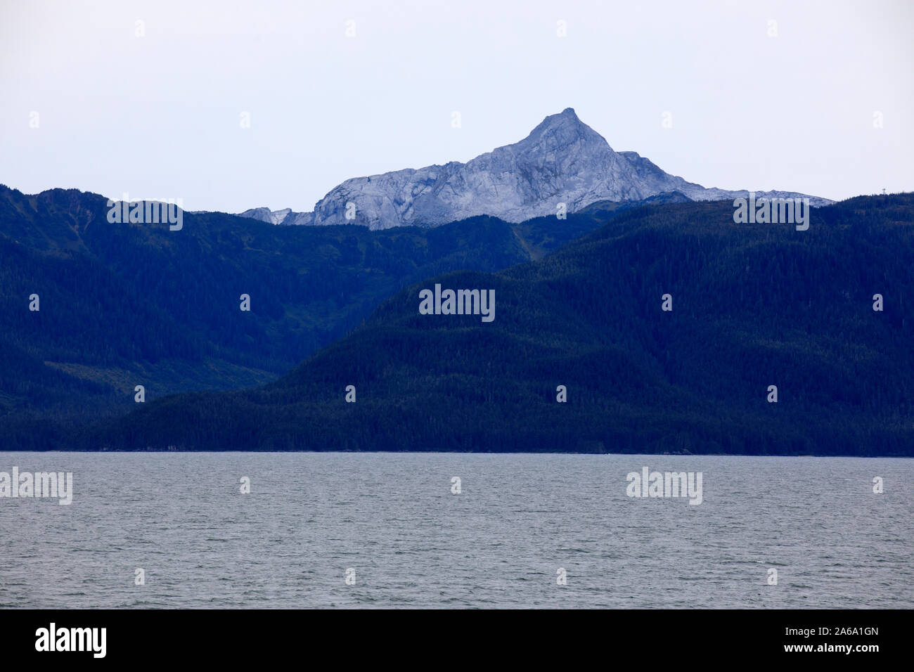 Alaska coastline view from a cruise ship deck, Alaska, USA Stock Photo ...