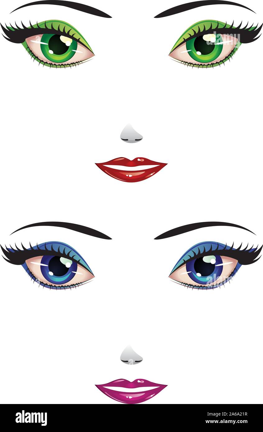 Female Cartoon Eyes Icon High Resolution Stock Photography And Images Alamy