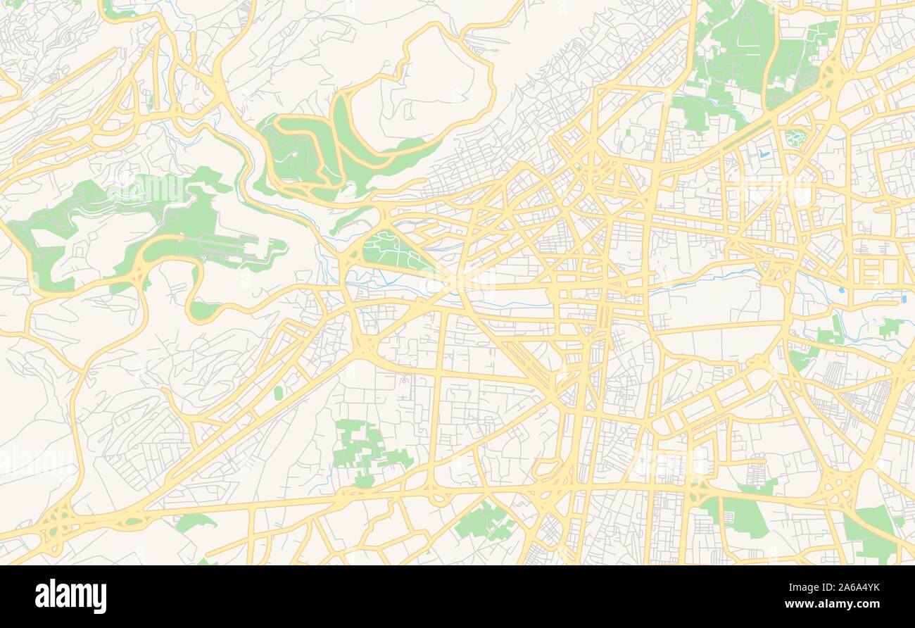 Printable Street Map Of Damascus Syria Map Template For Business Use 